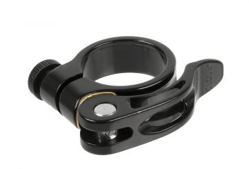 Zoom Sattelklemme mit Schnellspanner Alu schwarz 31,8 mm EN geprüft (EN 14766)
