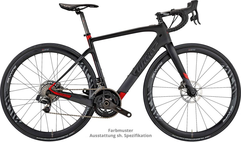 Wilier Cento1 Hybrid - Ultegra 8020 Disc - Miche Race Axy WP DX - 2019 (Grösse: M | Farbe: Black Red) *Testrad* 