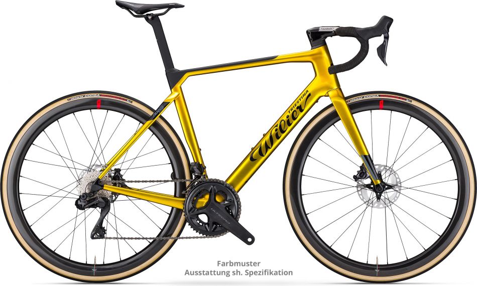 Wilier Filante Hybrid Disc - Shimano Ultegra Di2 12s + Mahle X20 - Hy-Slr42kc - 2025 *Testrad* (Grösse: M | Farbe: Y20 Gold, Black - Glossy) 