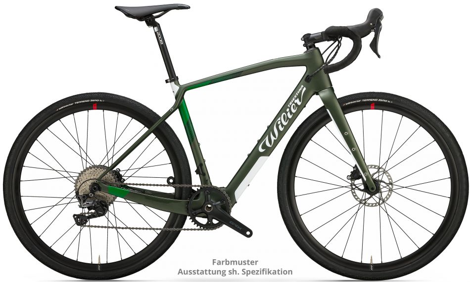 Wilier Jena Hybrid - Shimano GRX 1x11 - AIR38KC - 2023 *Testrad* (Grösse: M | Farbe: Y9 Green /  White Matt) 
